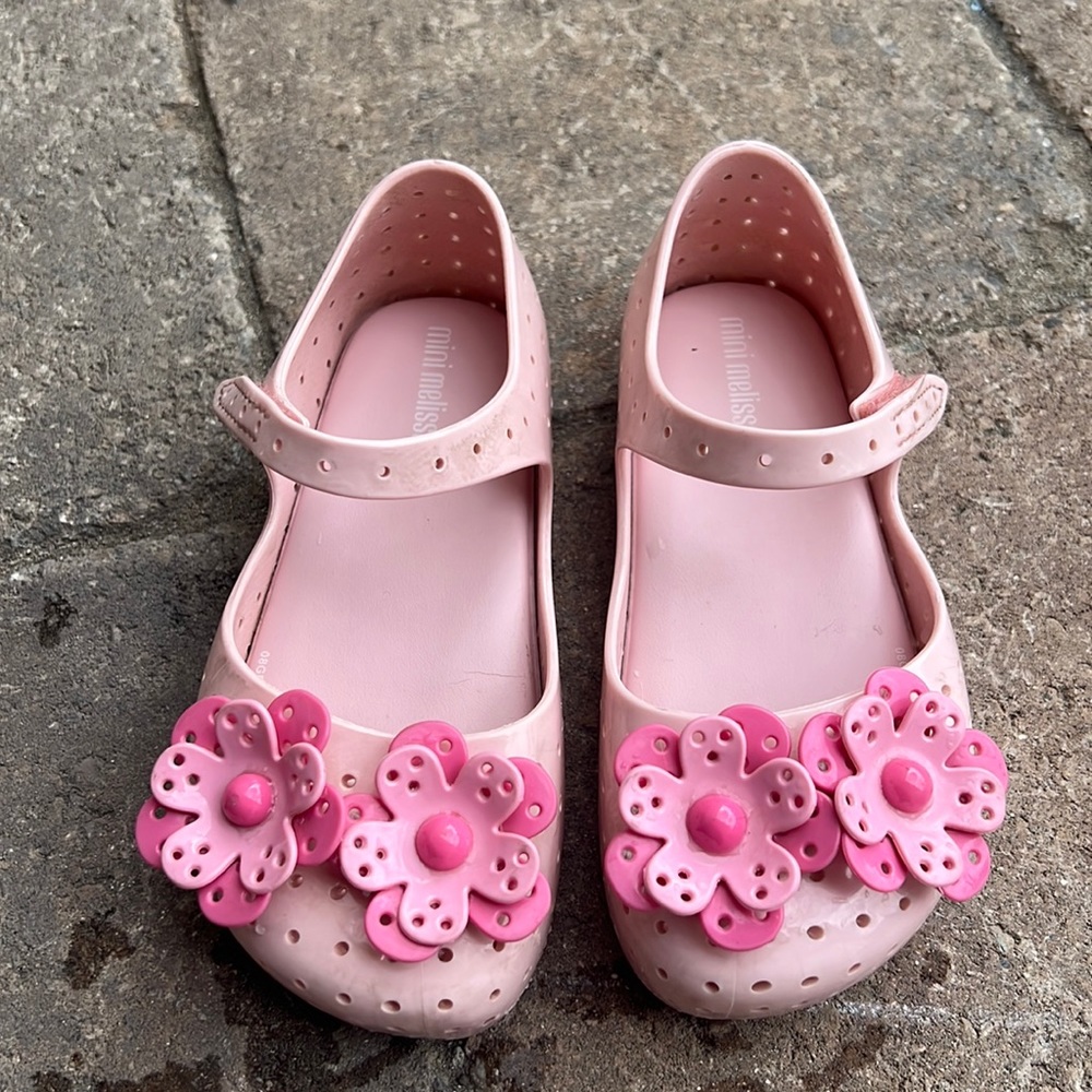 Mini Melissa Pink Shoes Little Girls Size 10